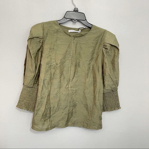 Rebecca Minkoff Geneva Puff Sleeve Blouse - Picture 7 of 16